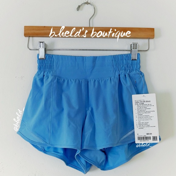lululemon athletica Pants - lululemon Hotty Hot High-Rise Lined Short 2.5" Aero Blue Pastel Size 2 New NWT